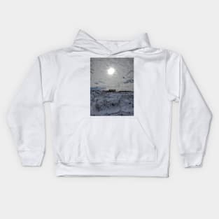 Bench In The Snow, Hole In The Sky Kids Hoodie